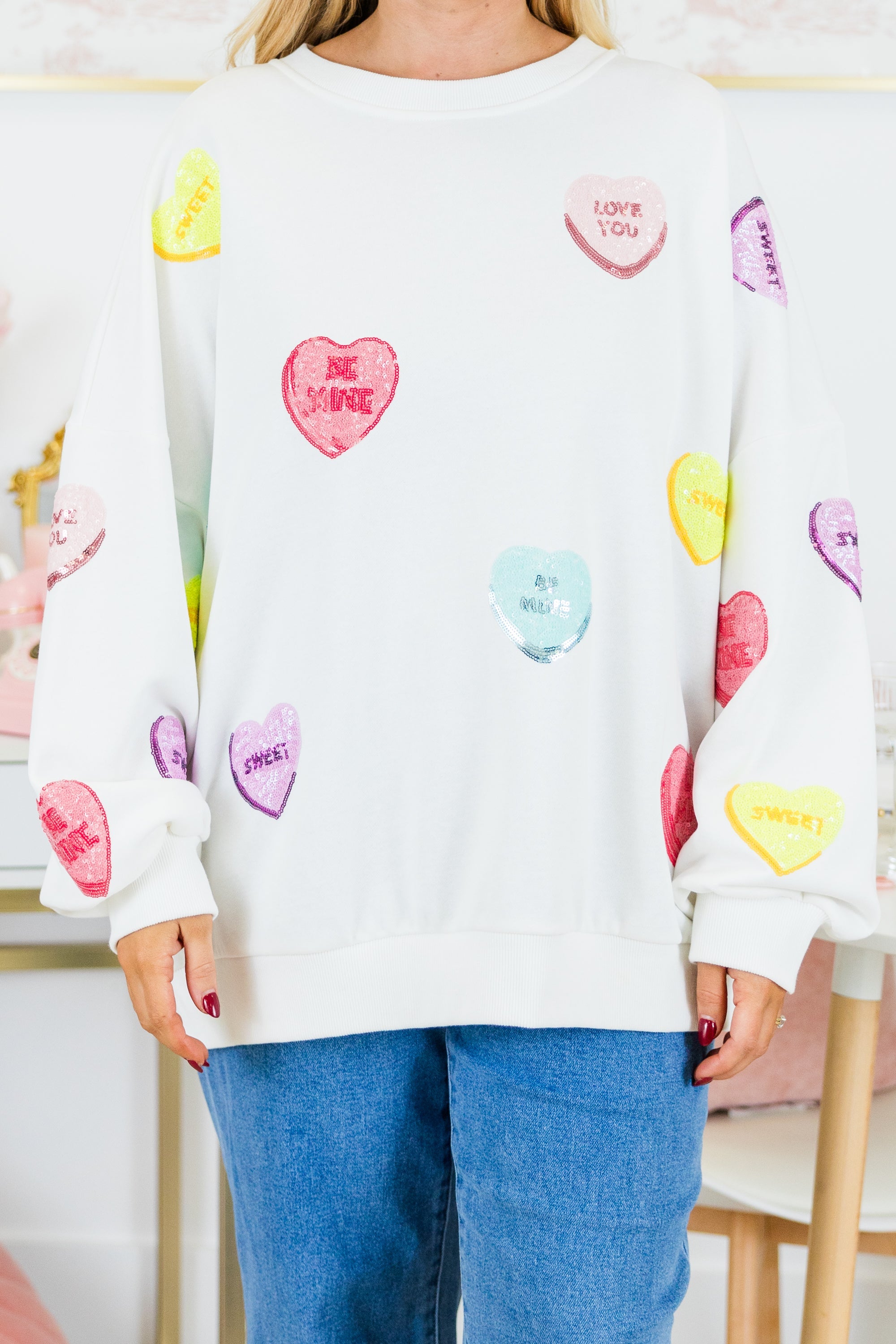 My Sweet Love For You Pullover, White