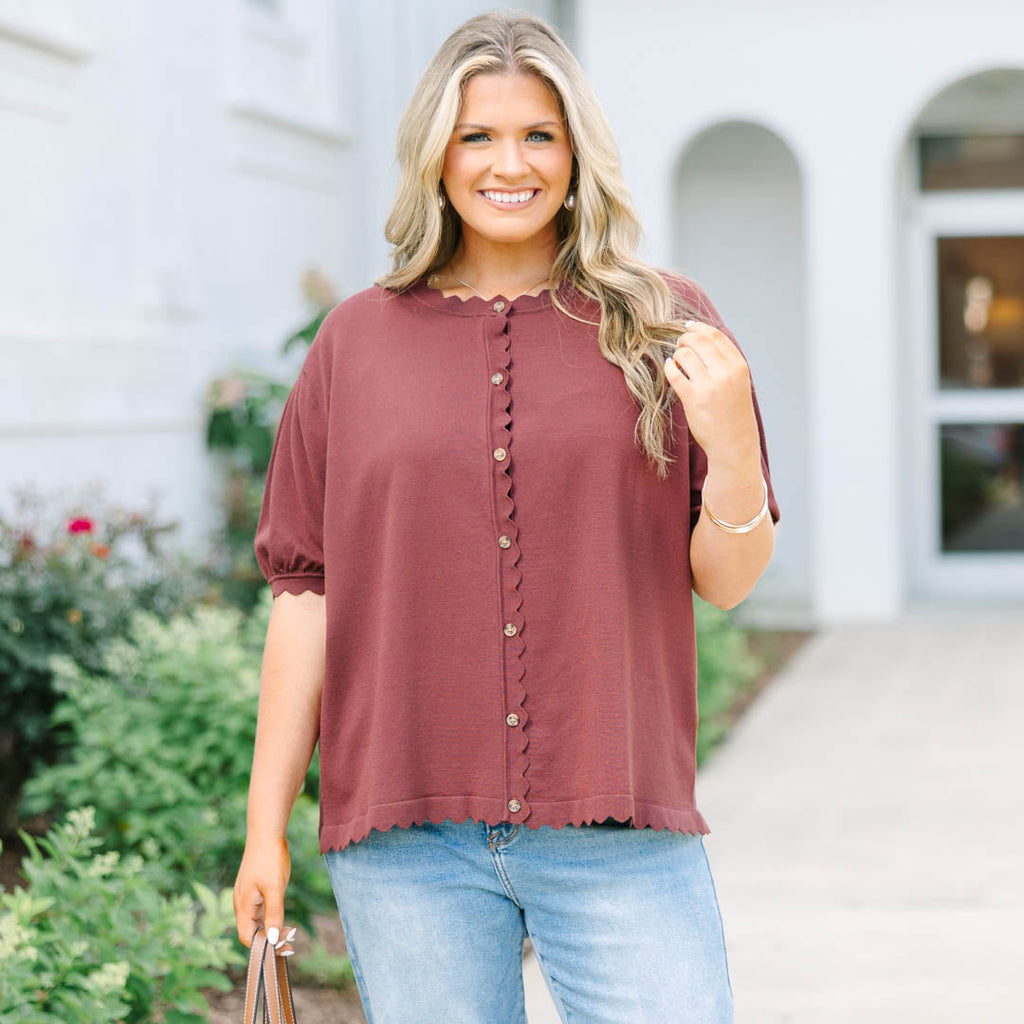 My Sweet Side Cardigan, Brown