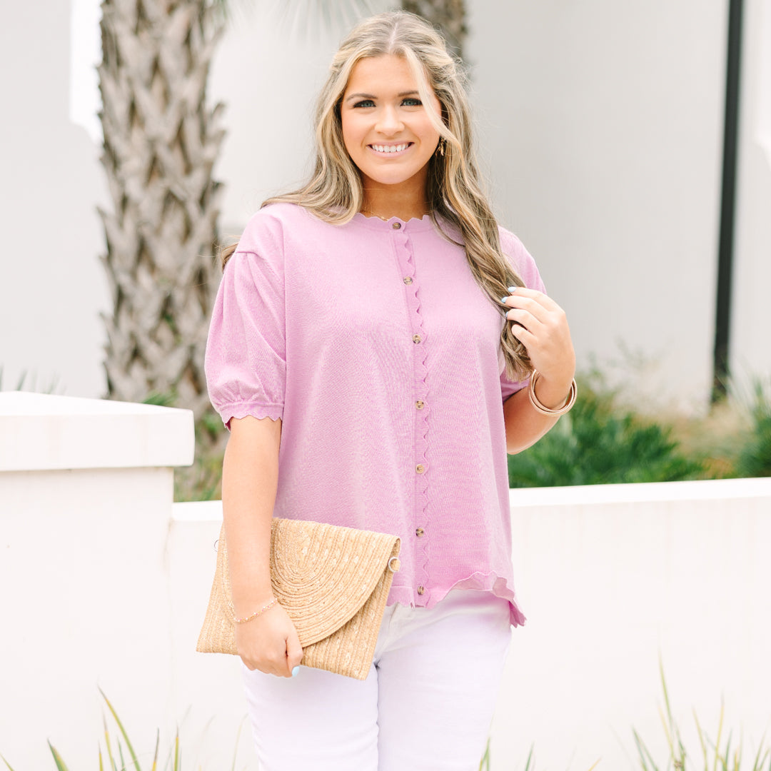 My Sweet Side Cardigan, Lavender