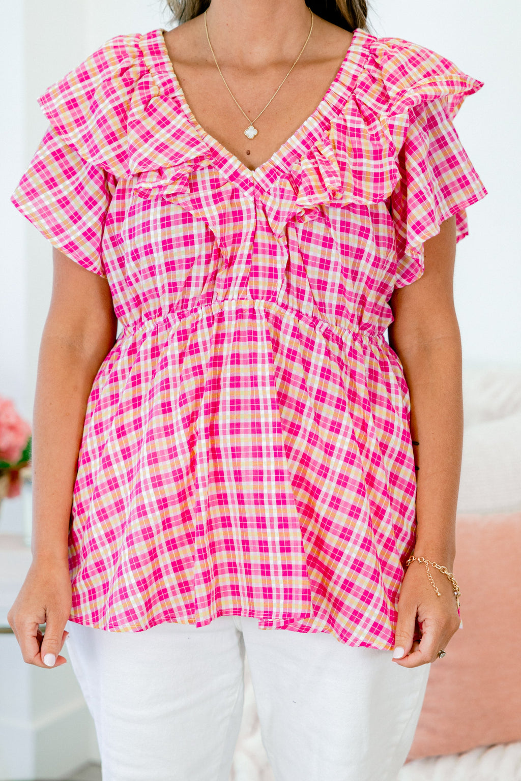 My Wants And Needs Babydoll Top, Fuchsia