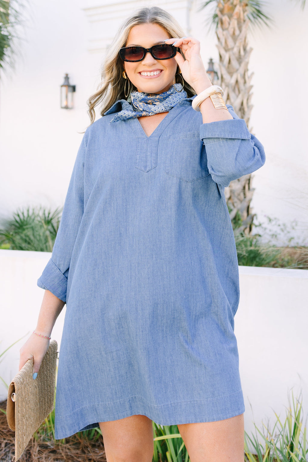 Natural By Nature Popover Dress, Denim