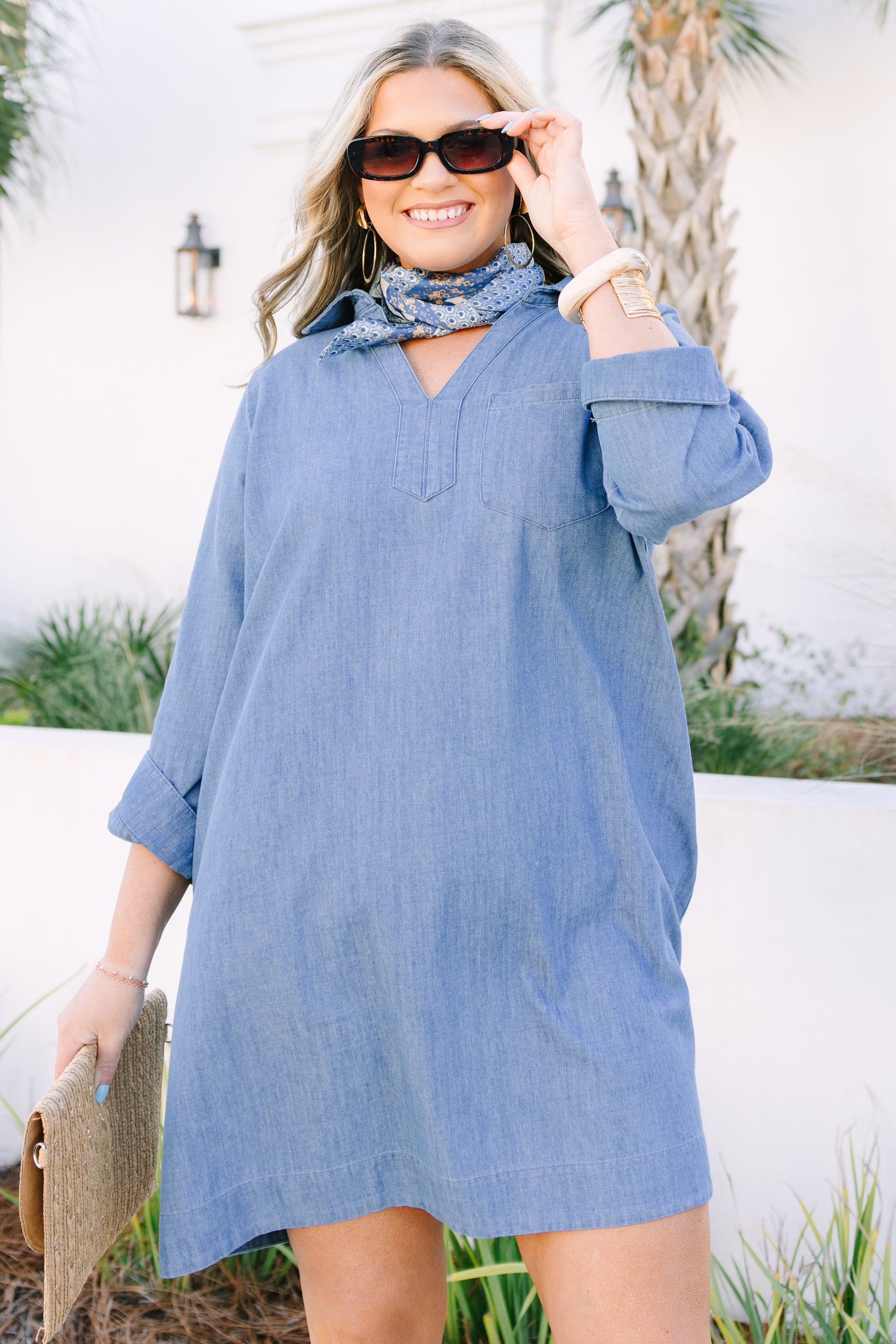 Natural By Nature Popover Dress, Denim