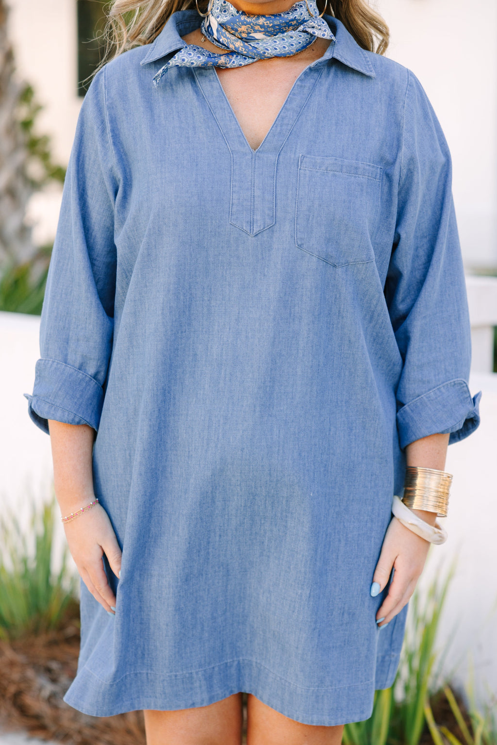 Natural By Nature Popover Dress, Denim