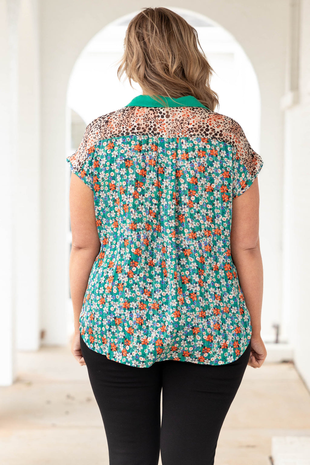 Natural Gem Top, Jade Green