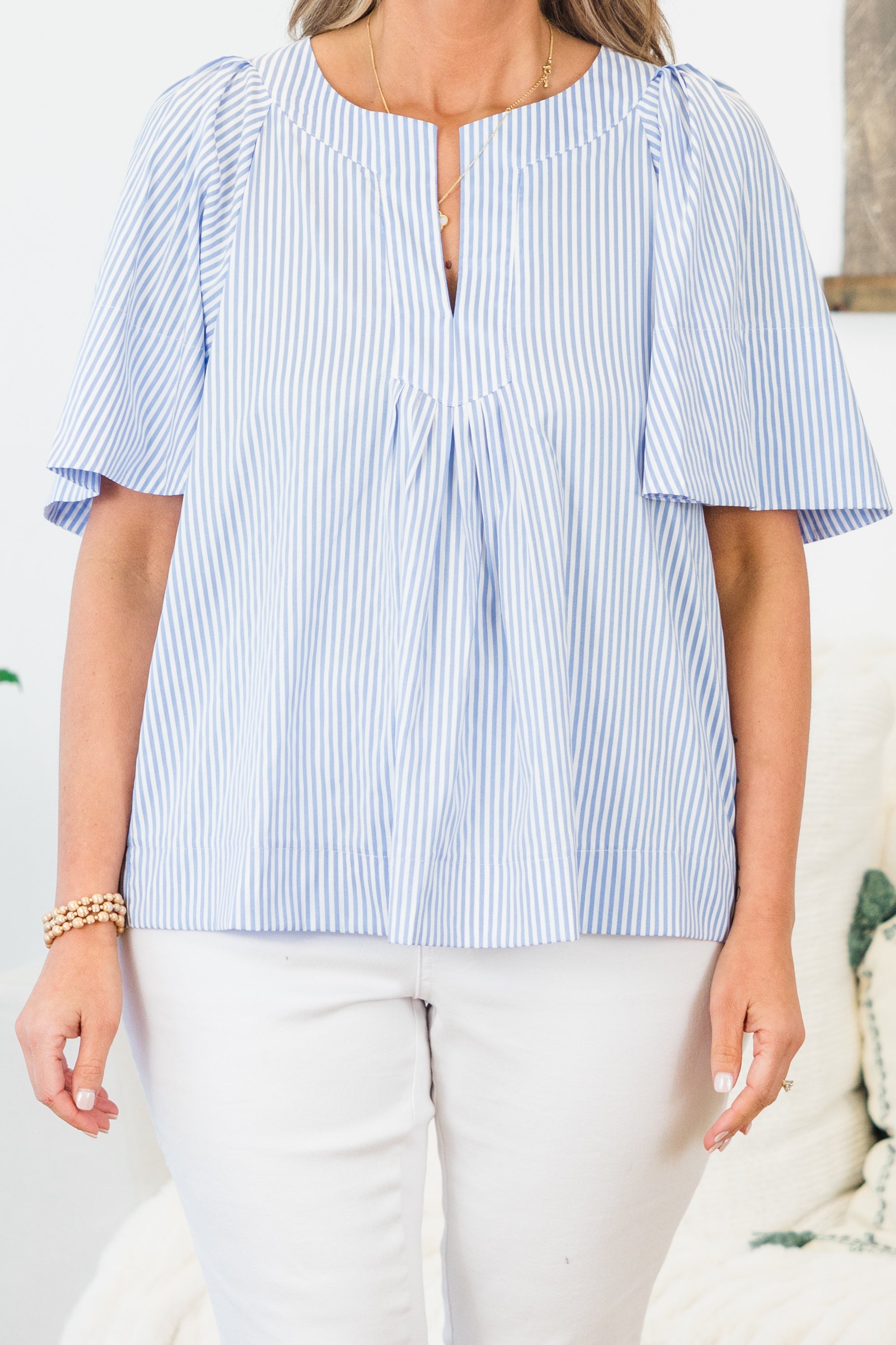 Nautical Breeze Top, Blue Stripe