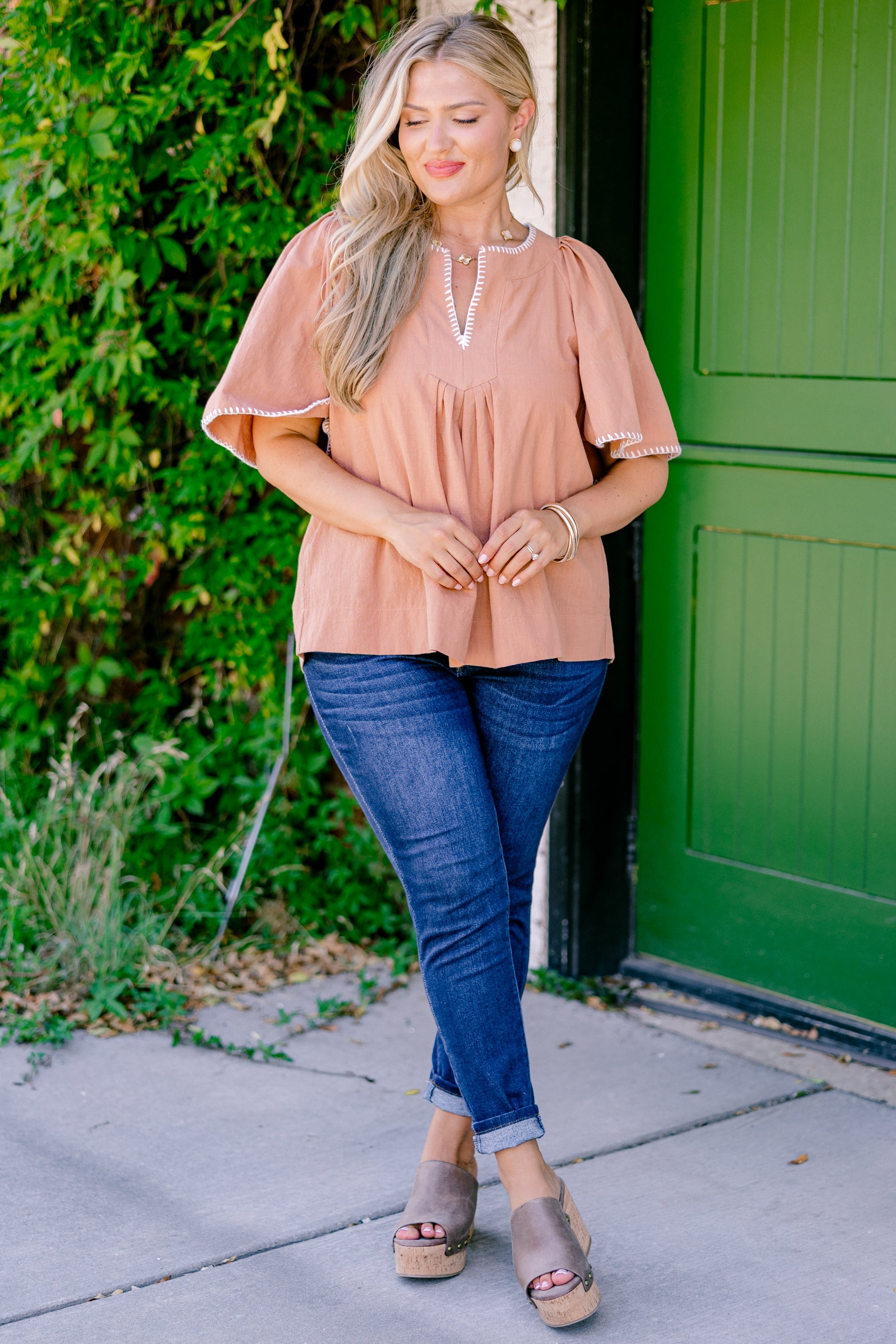 Nautical Breeze Top, Brown