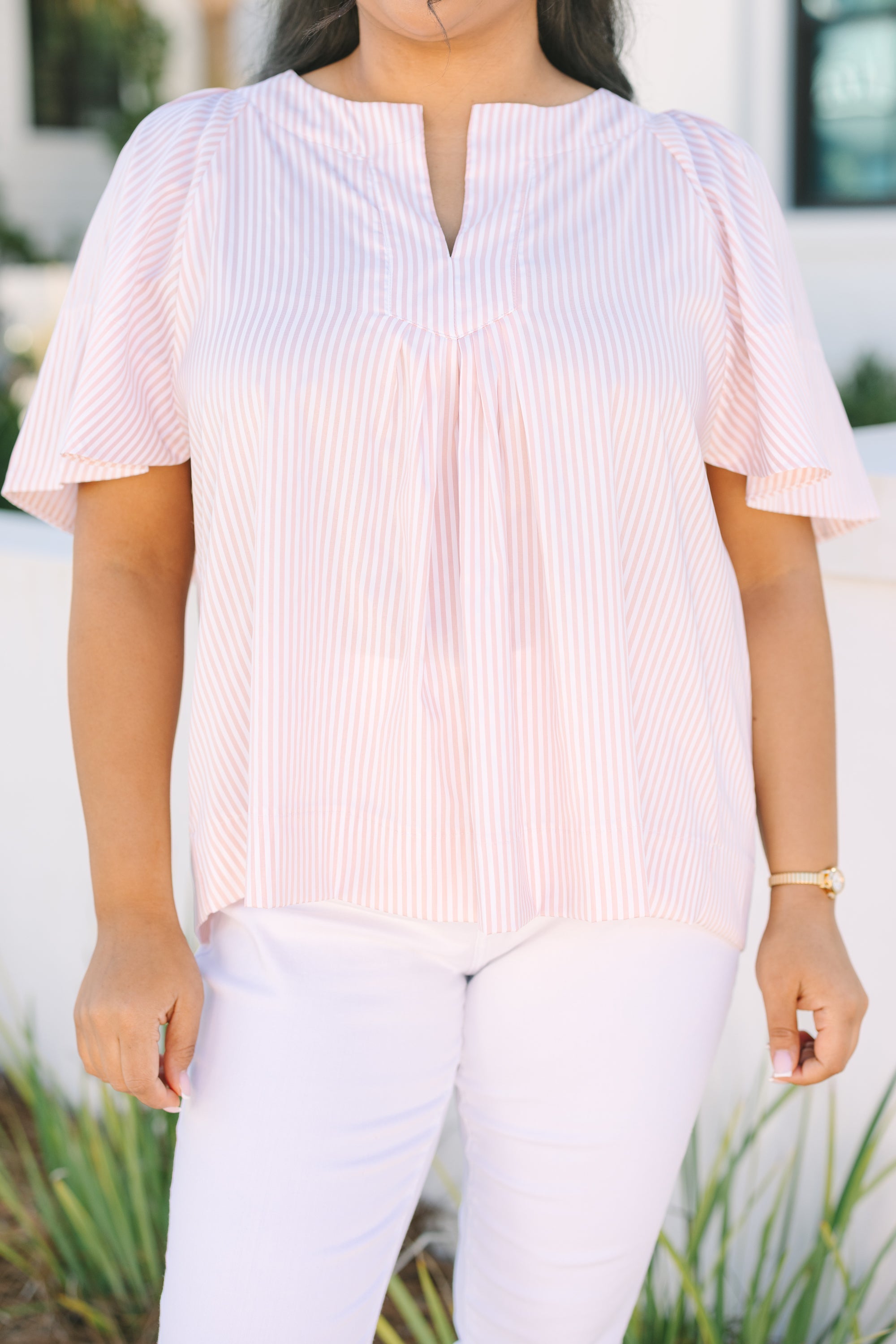 Nautical Breeze Top, Brown Stripe
