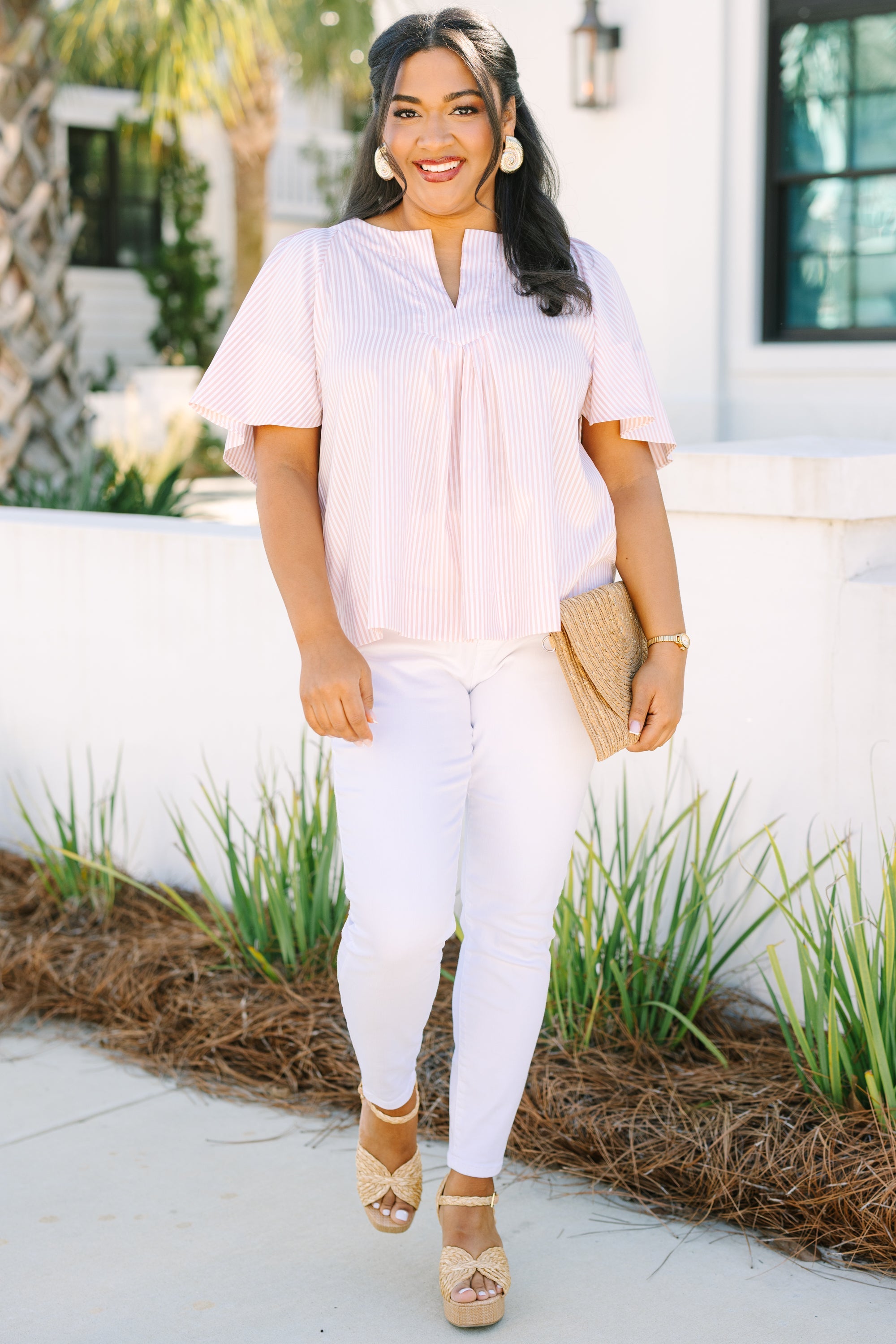 Nautical Breeze Top, Brown Stripe