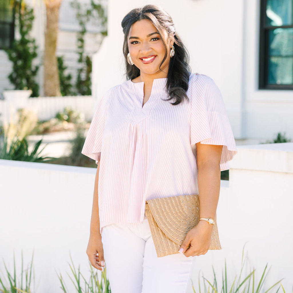 Nautical Breeze Top, Brown Stripe