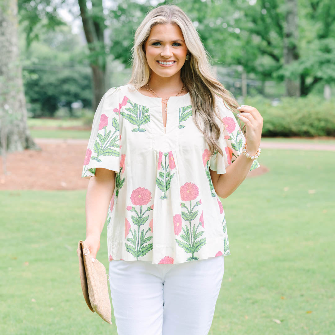 Nautical Breeze Top, Cream