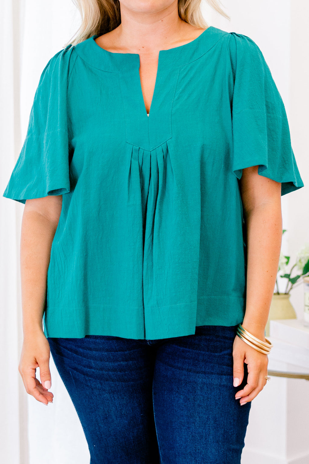 Nautical Breeze Top, Emerald