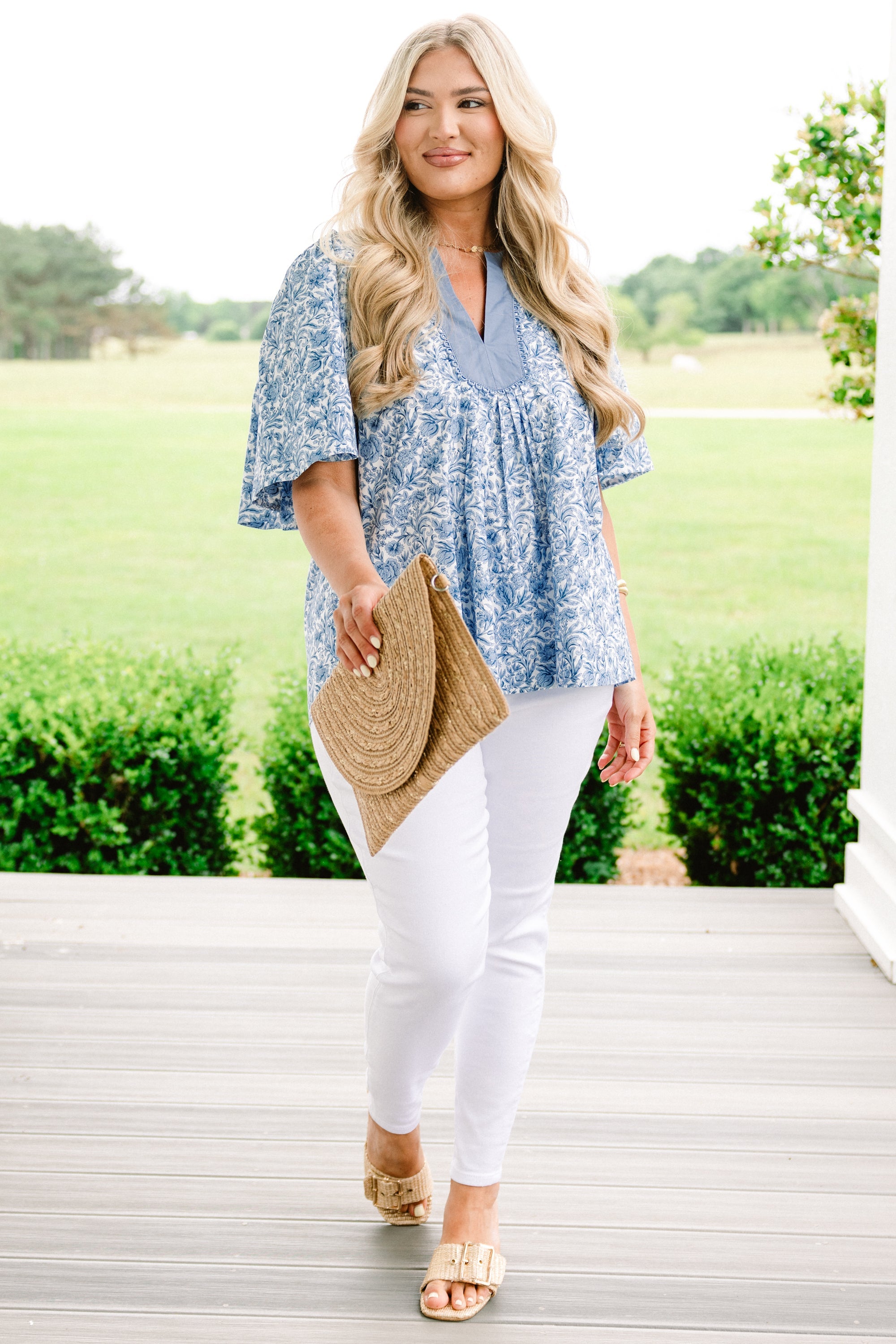 Nautical Breeze Top, Light Blue