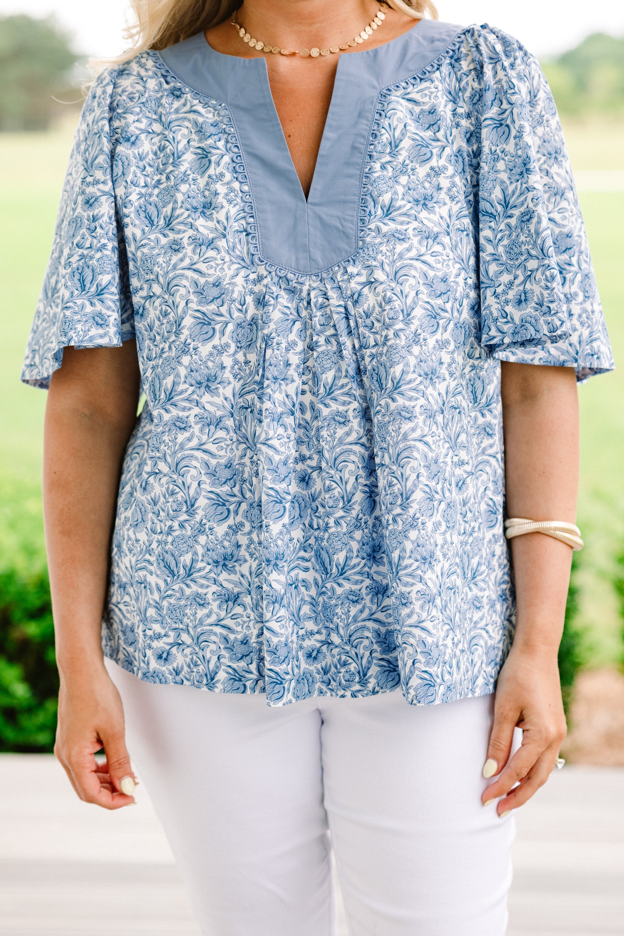 Nautical Breeze Top, Light Blue