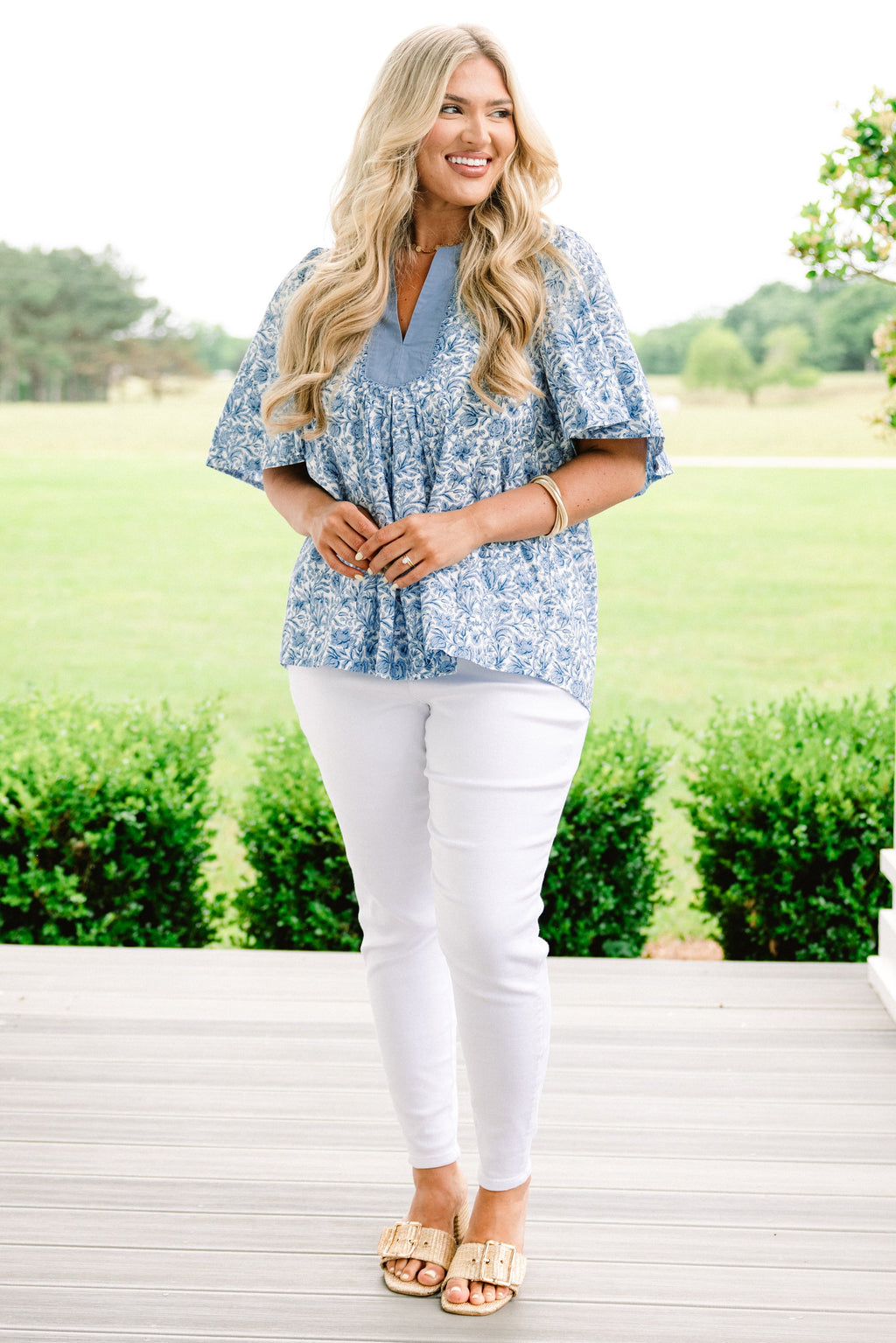 Nautical Breeze Top, Light Blue