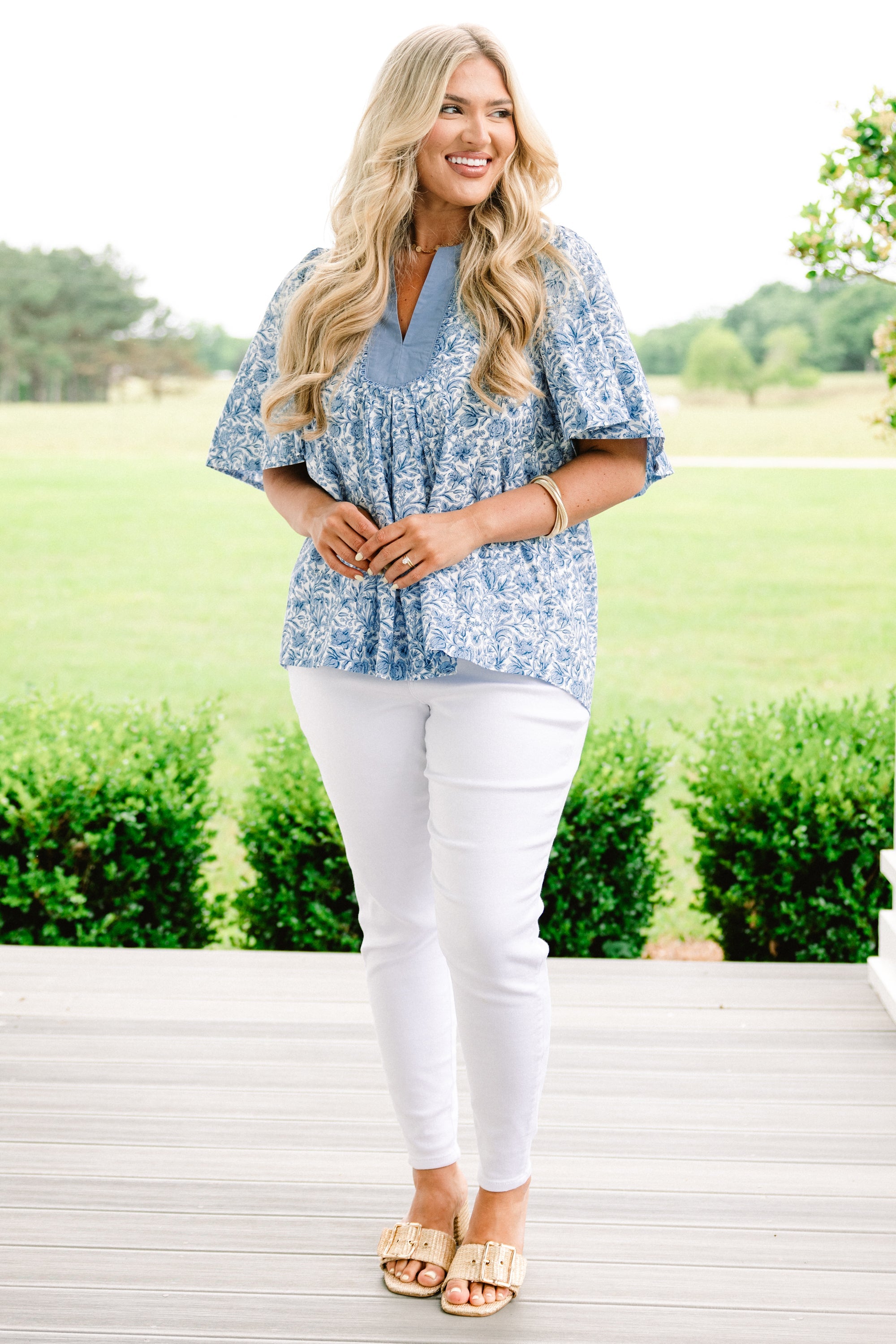 Nautical Breeze Top, Light Blue