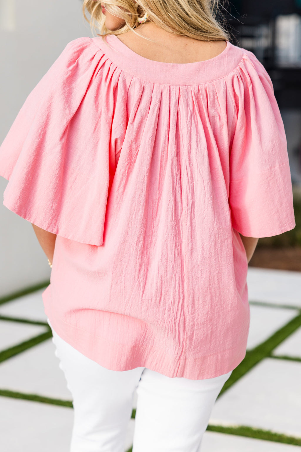 Nautical Breeze Top, Pink