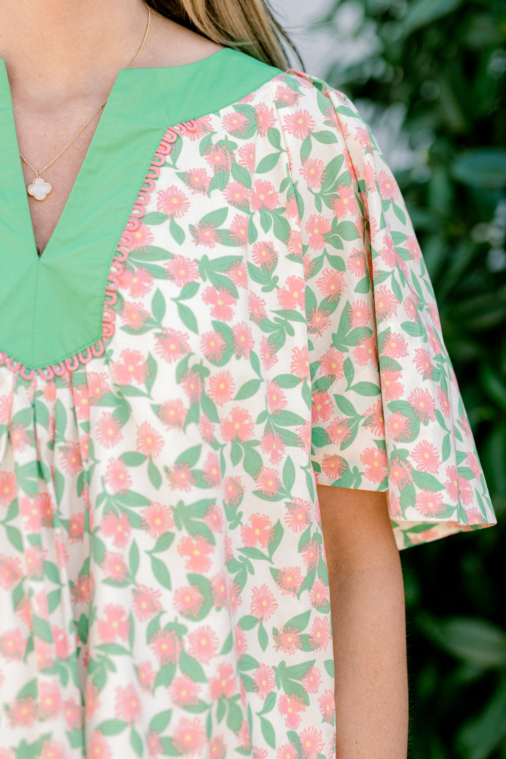 Nautical Breeze Top, Pink-Green