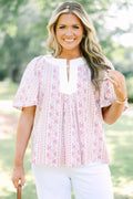 Nautical Breeze Top, Pink Paisley