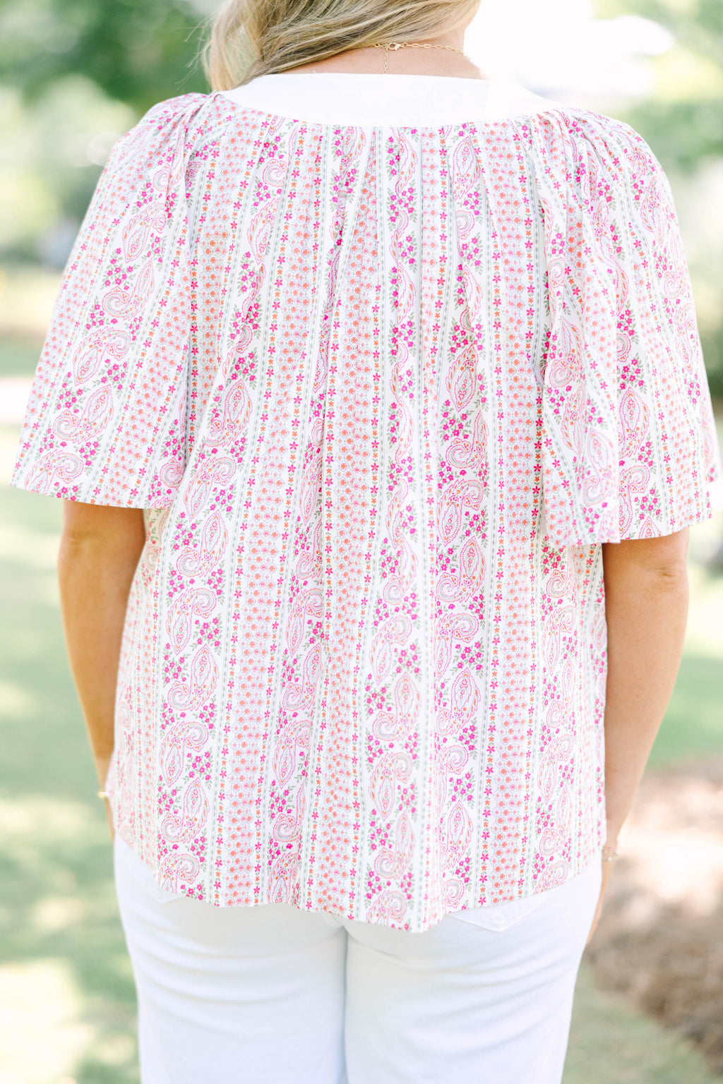 Nautical Breeze Top, Pink Paisley