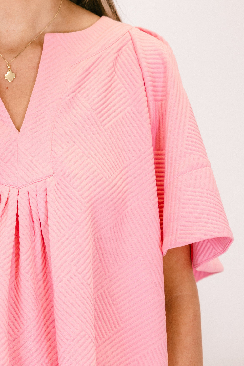Nautical Breeze Top, Pink Texture