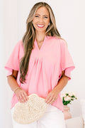 Nautical Breeze Top, Pink Texture