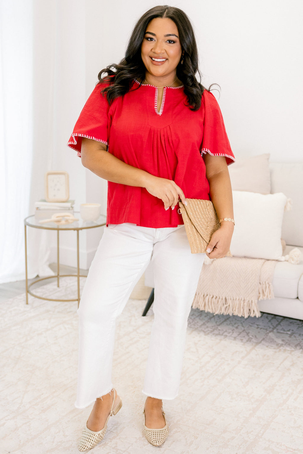 Nautical Breeze Top, Red