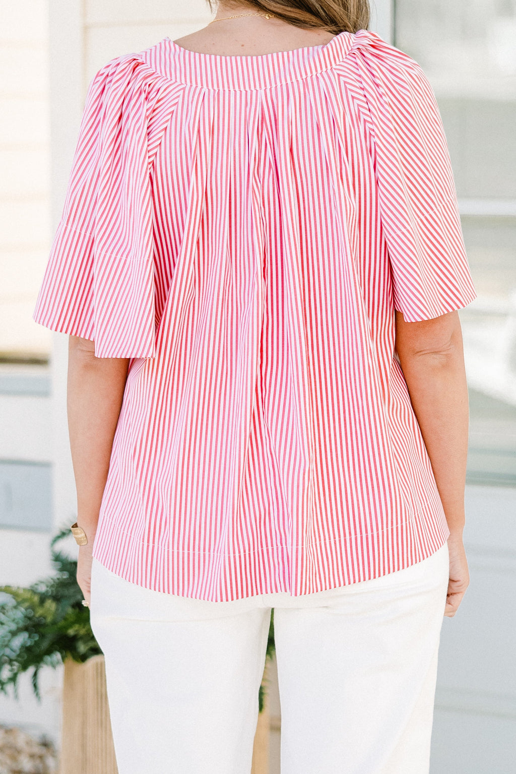 Nautical Breeze Top, Red Stripe