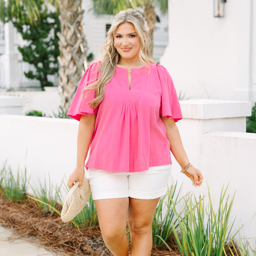 Nautical Breeze Top, Rose