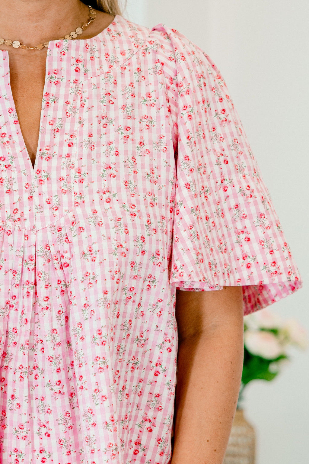 Nautical Breeze Top, Pink Gingham