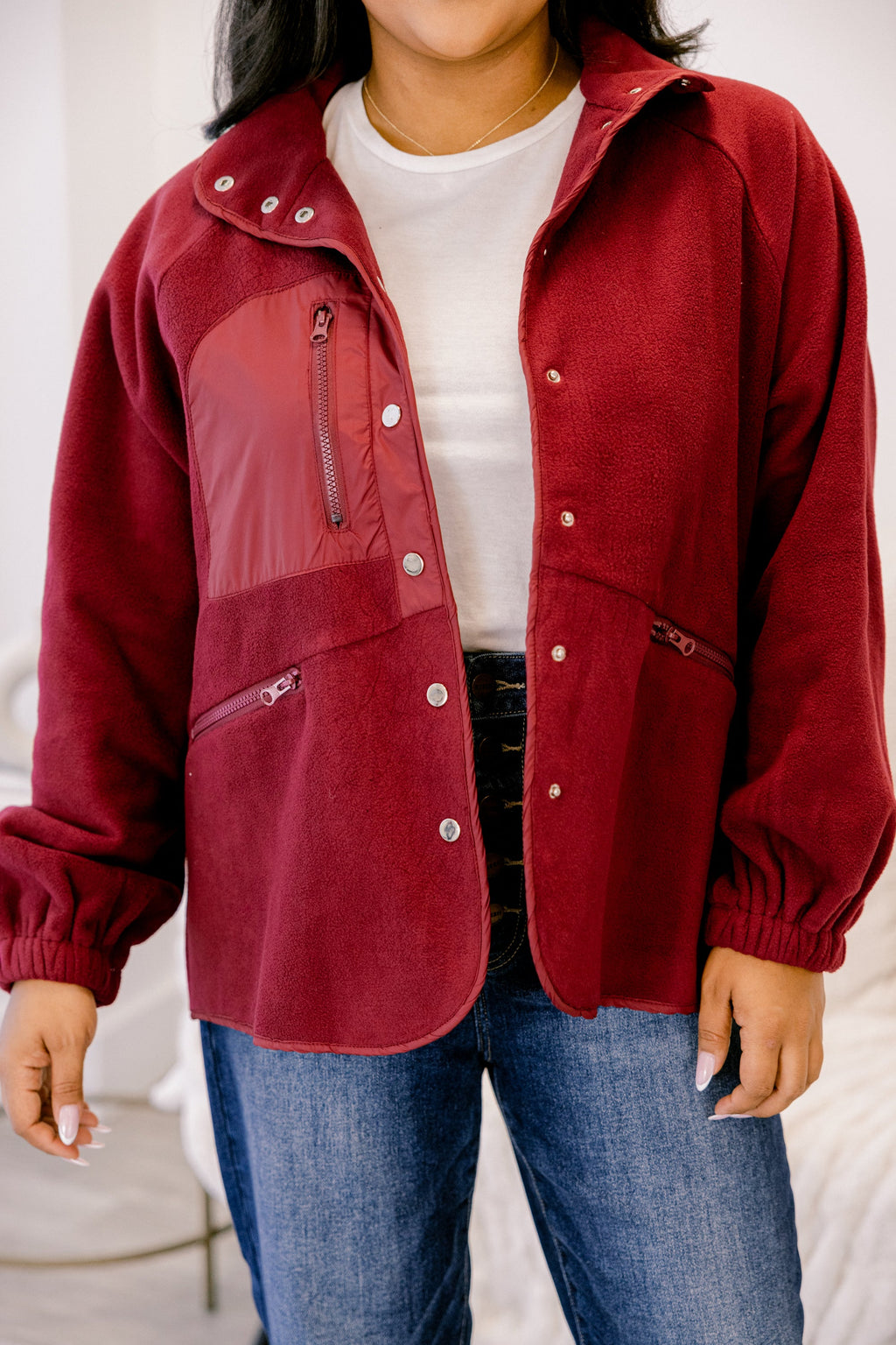 New Chapters Jacket, Burgundy
