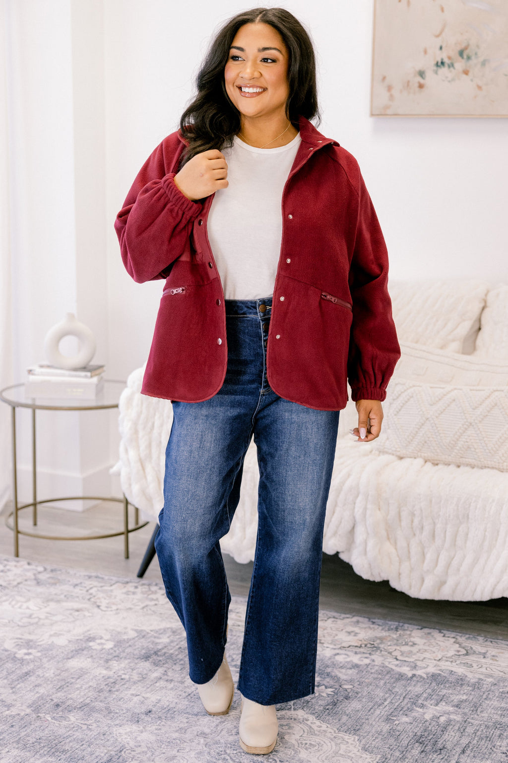 New Chapters Jacket, Burgundy