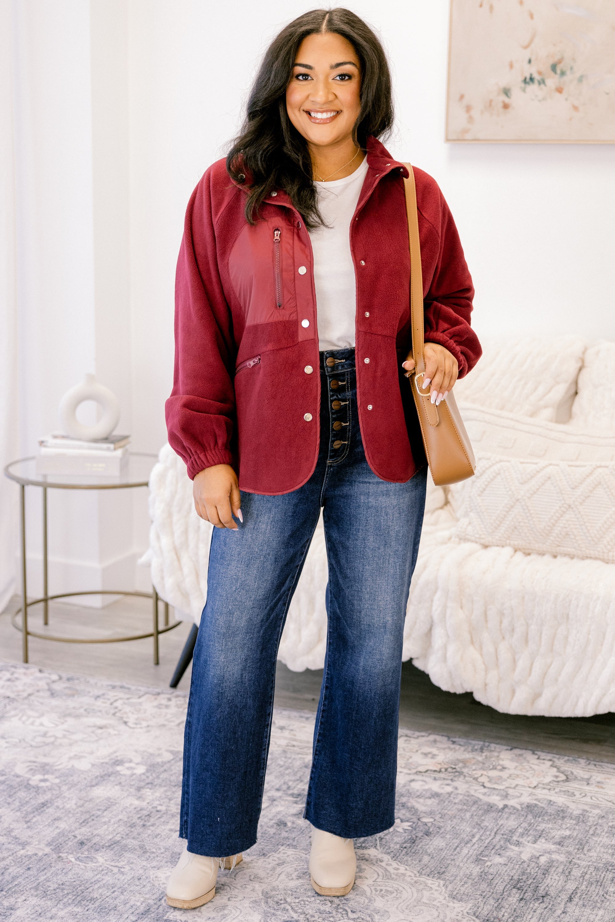 New Chapters Jacket, Burgundy