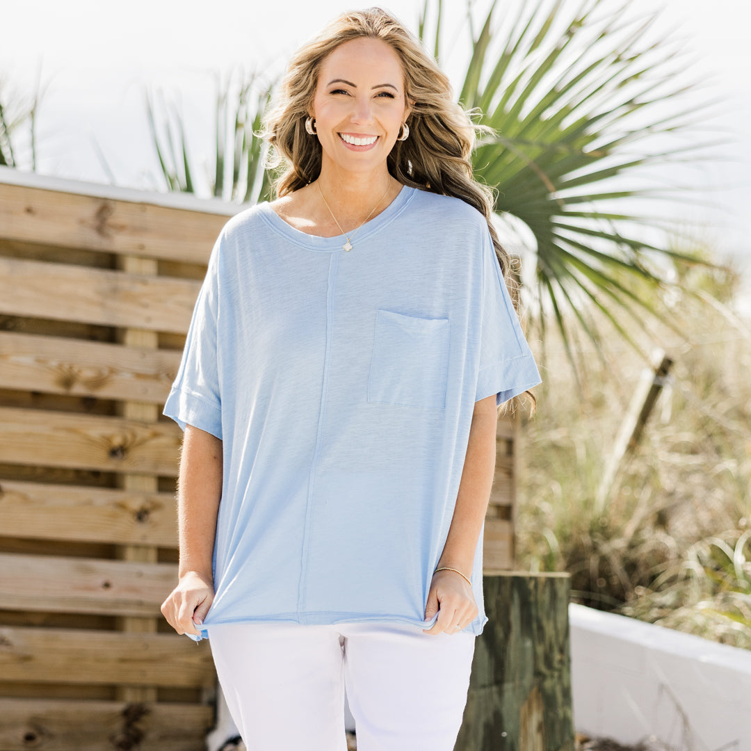 New Lovers Top, Light Blue