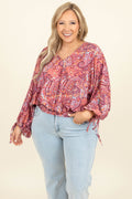 New Perspective Top, Mauve Mix