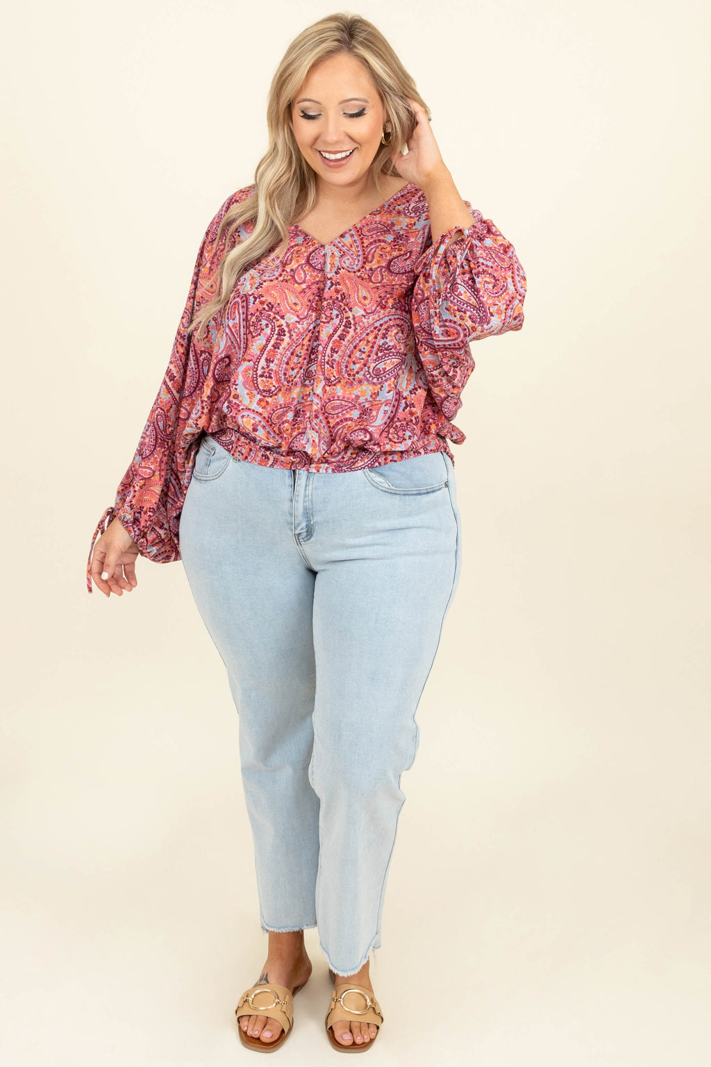New Perspective Top, Mauve Mix