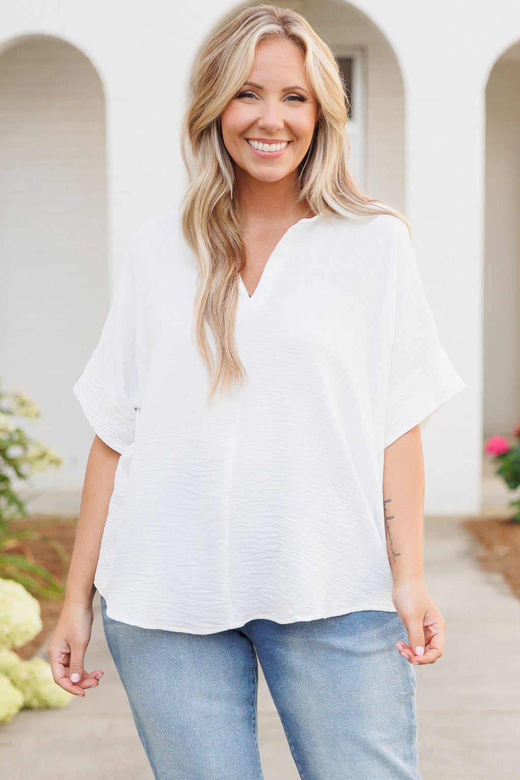 New Point Of View Top, White