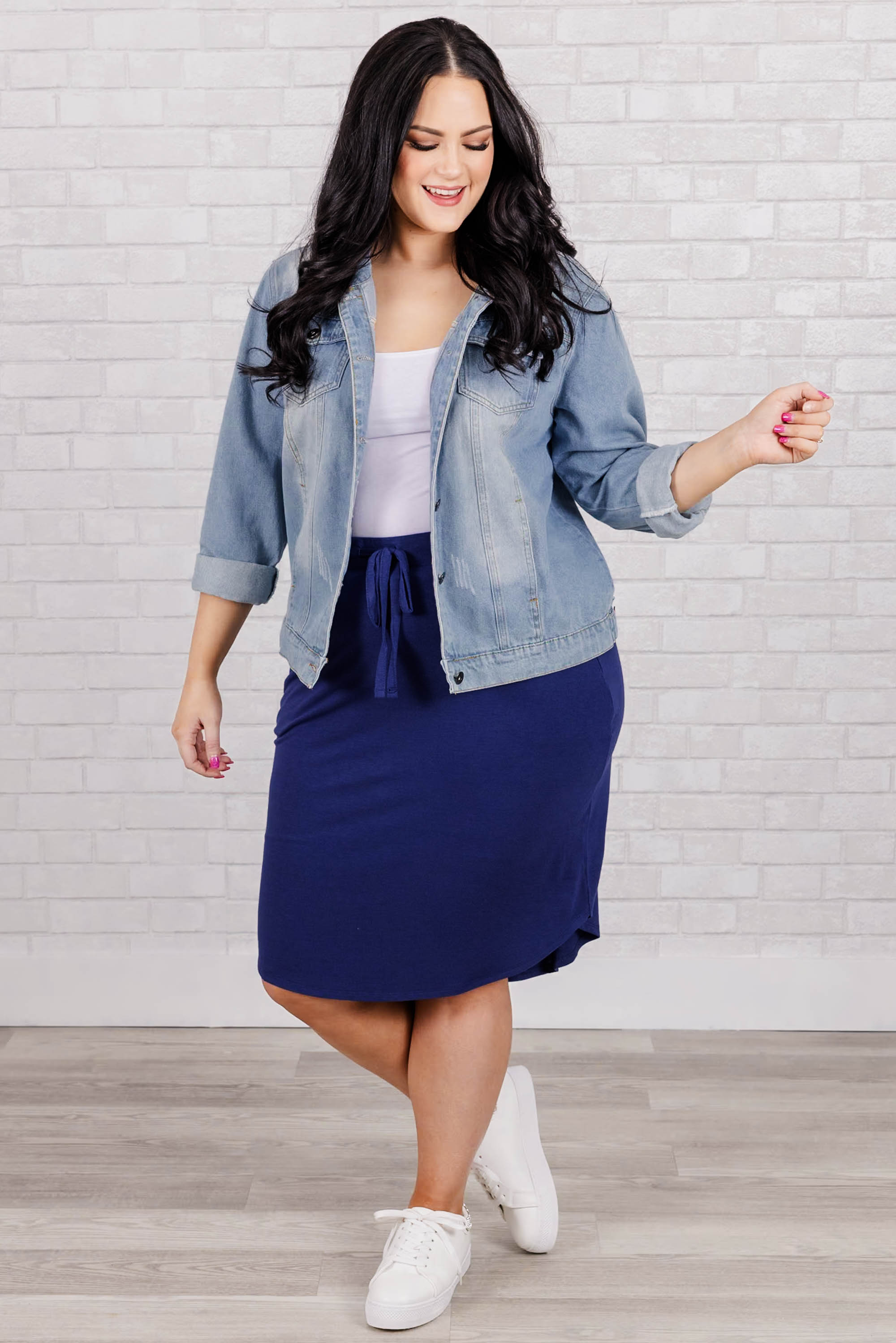 Nice And Comfortable Skirt, Light Navy