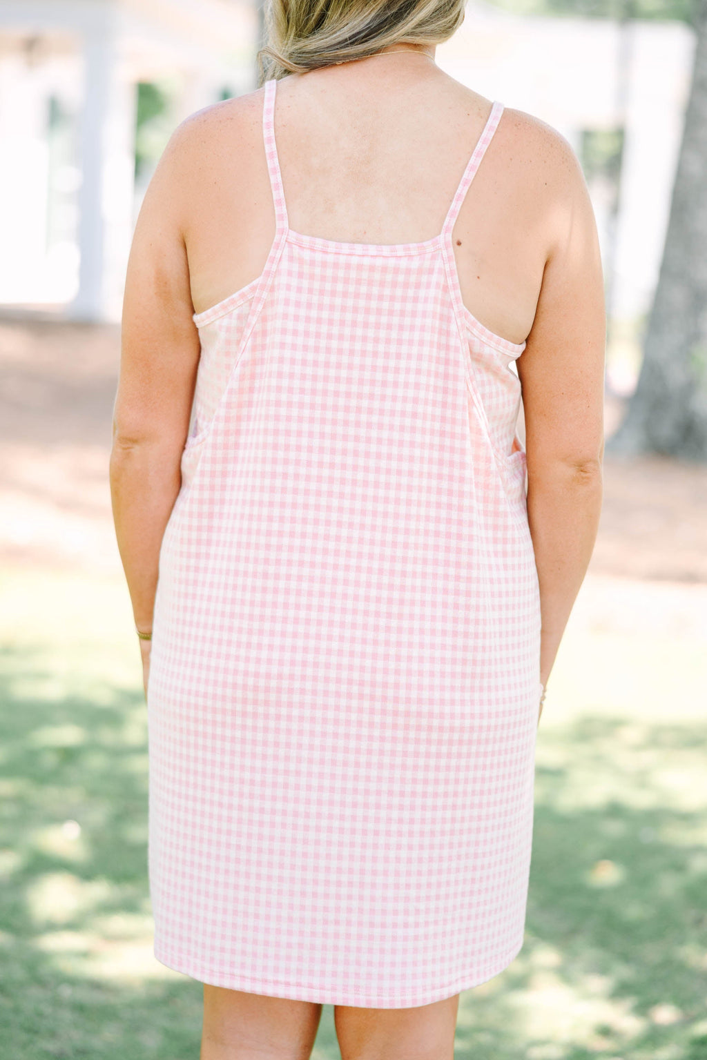 No Doubt About It Dress, Pink Gingham