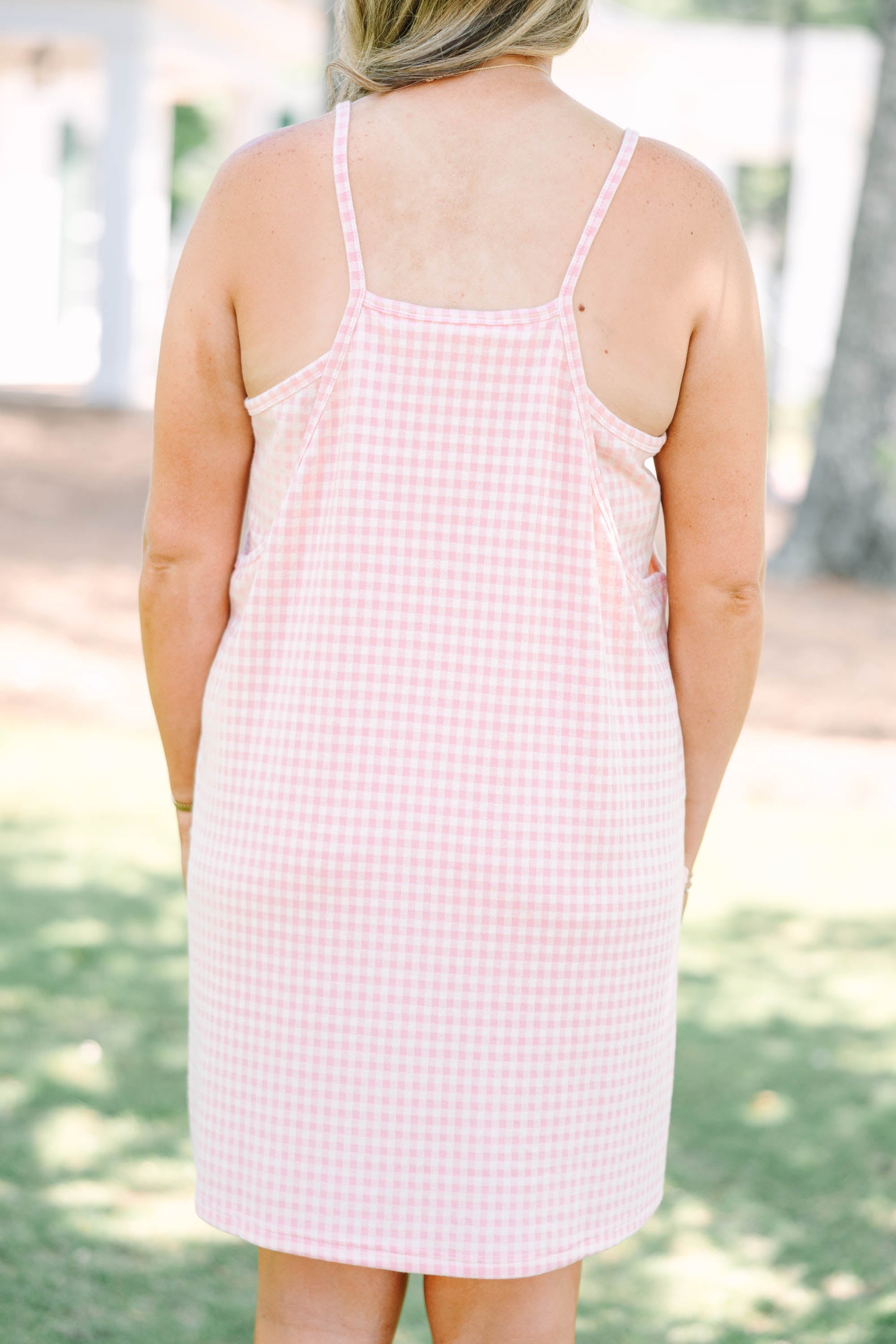 No Doubt About It Dress, Pink Gingham