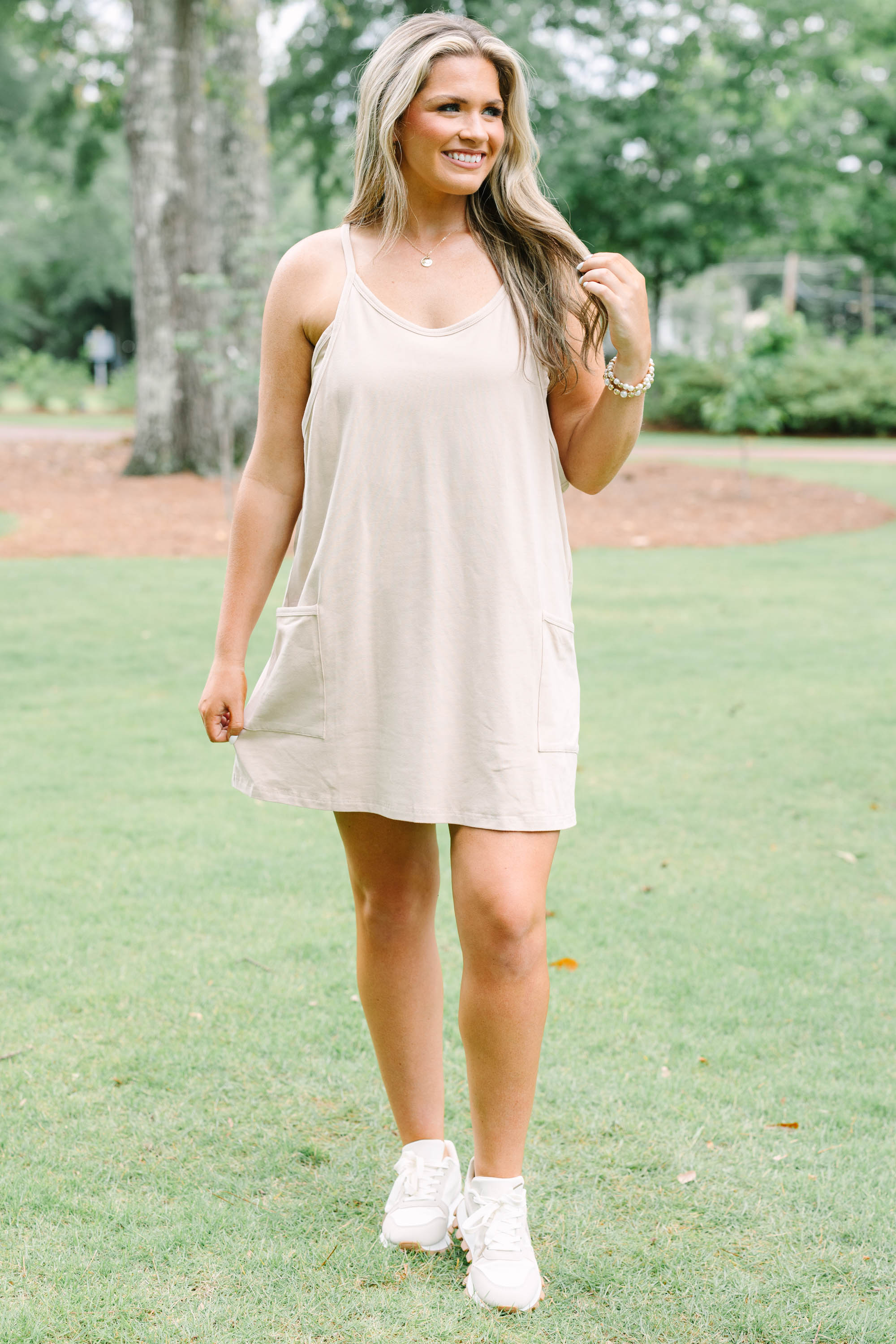 No Doubt About It Dress, Taupe
