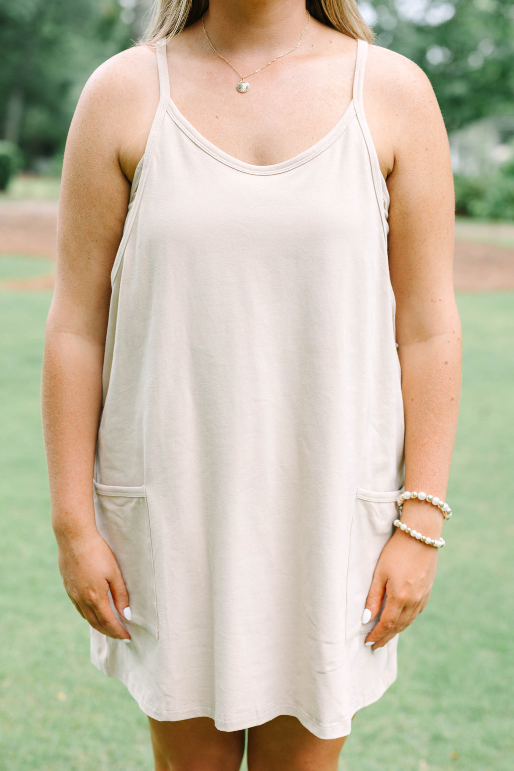 No Doubt About It Dress, Taupe