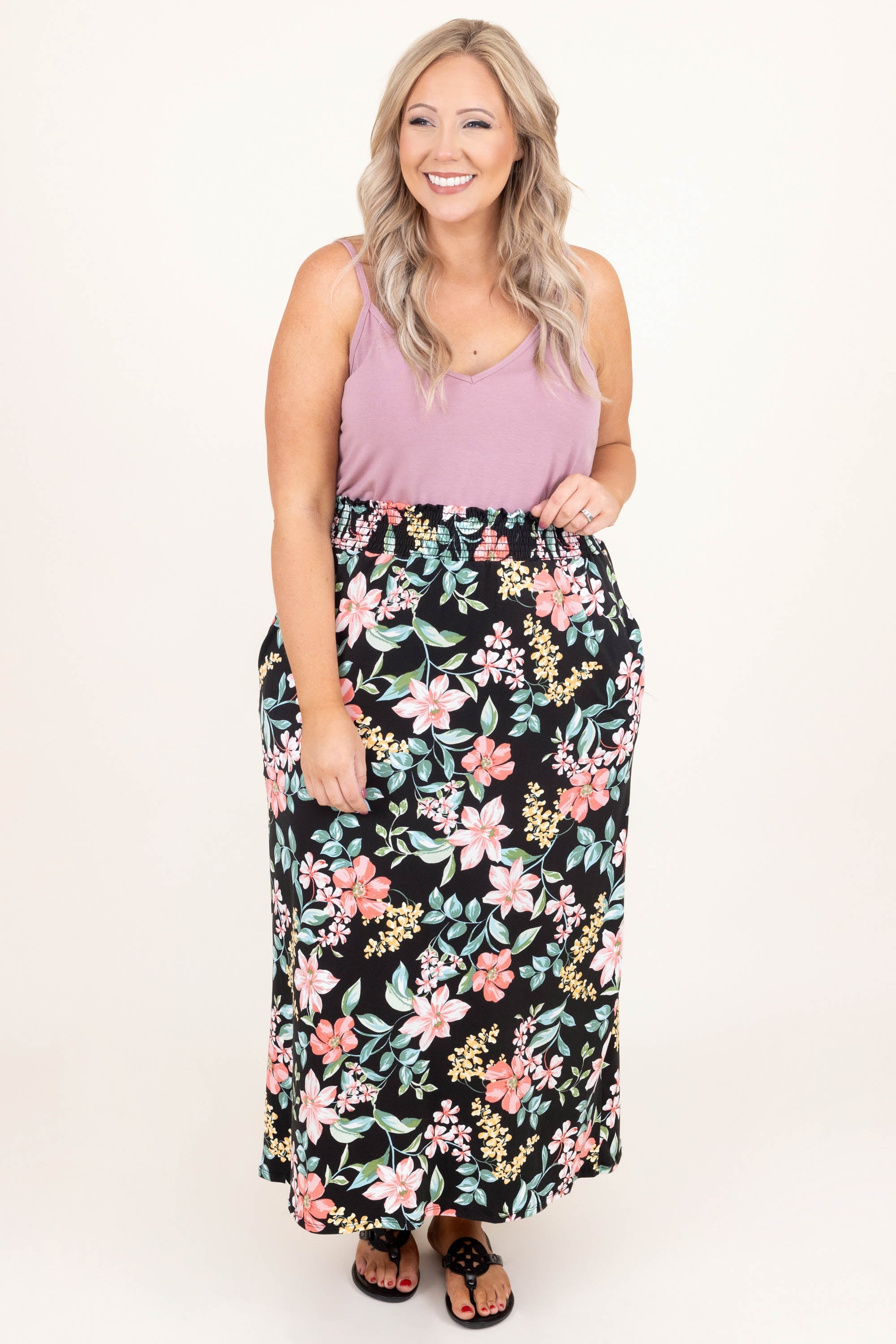 No Drama Here Maxi Skirt, Black