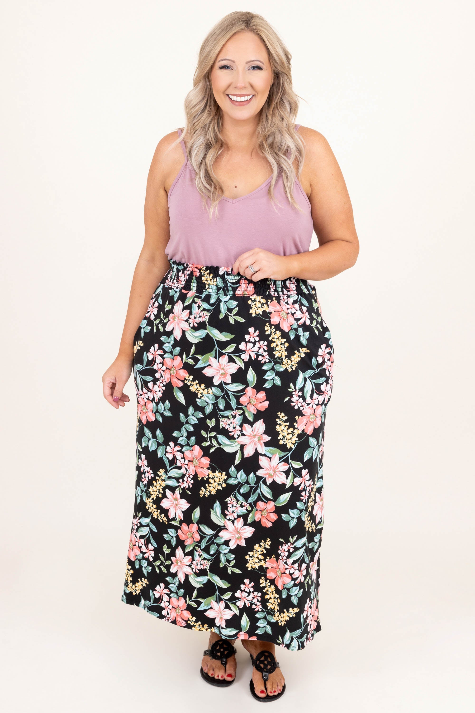 No Drama Here Maxi Skirt, Black