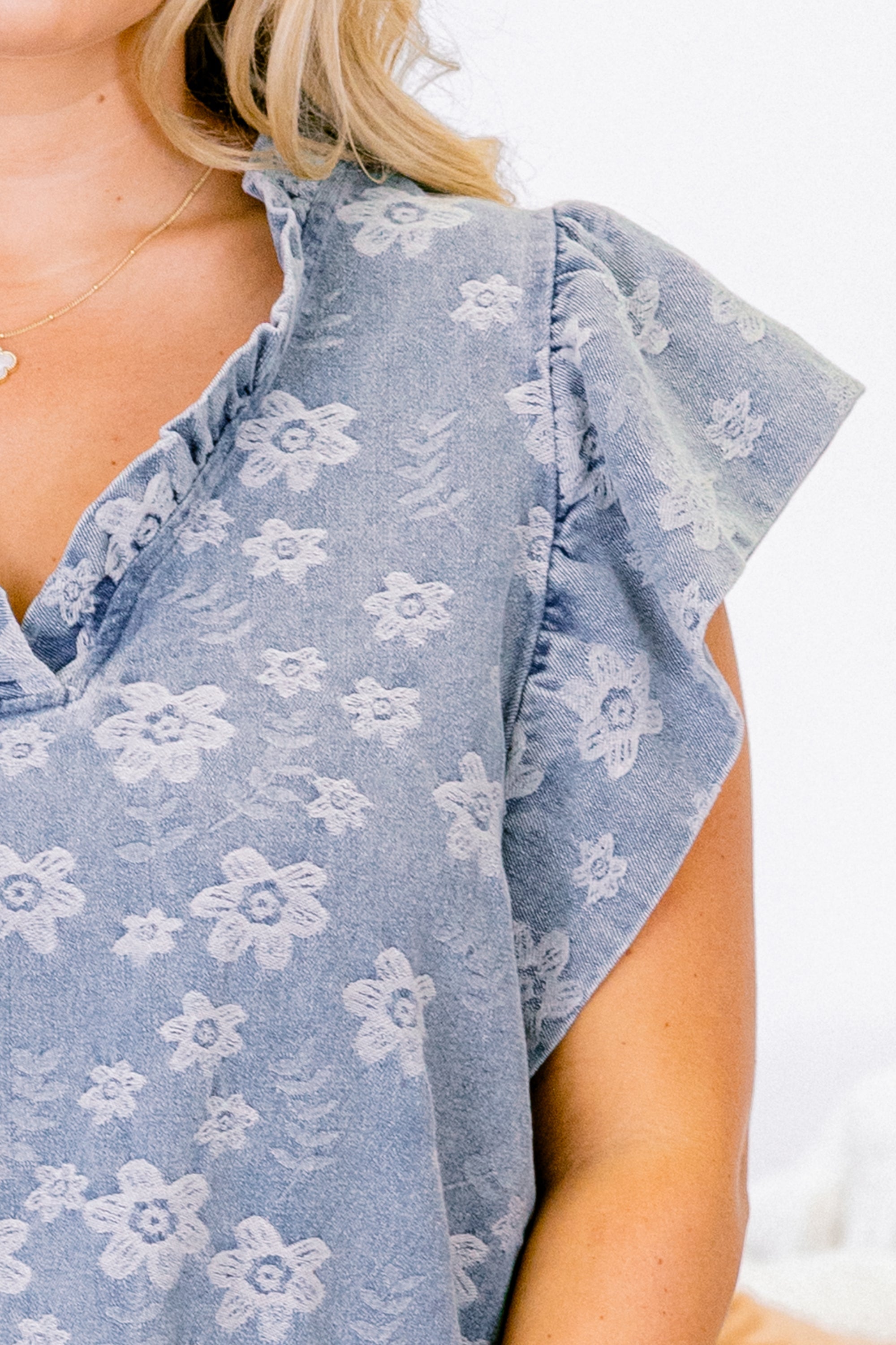 No More Clouds Top, Denim