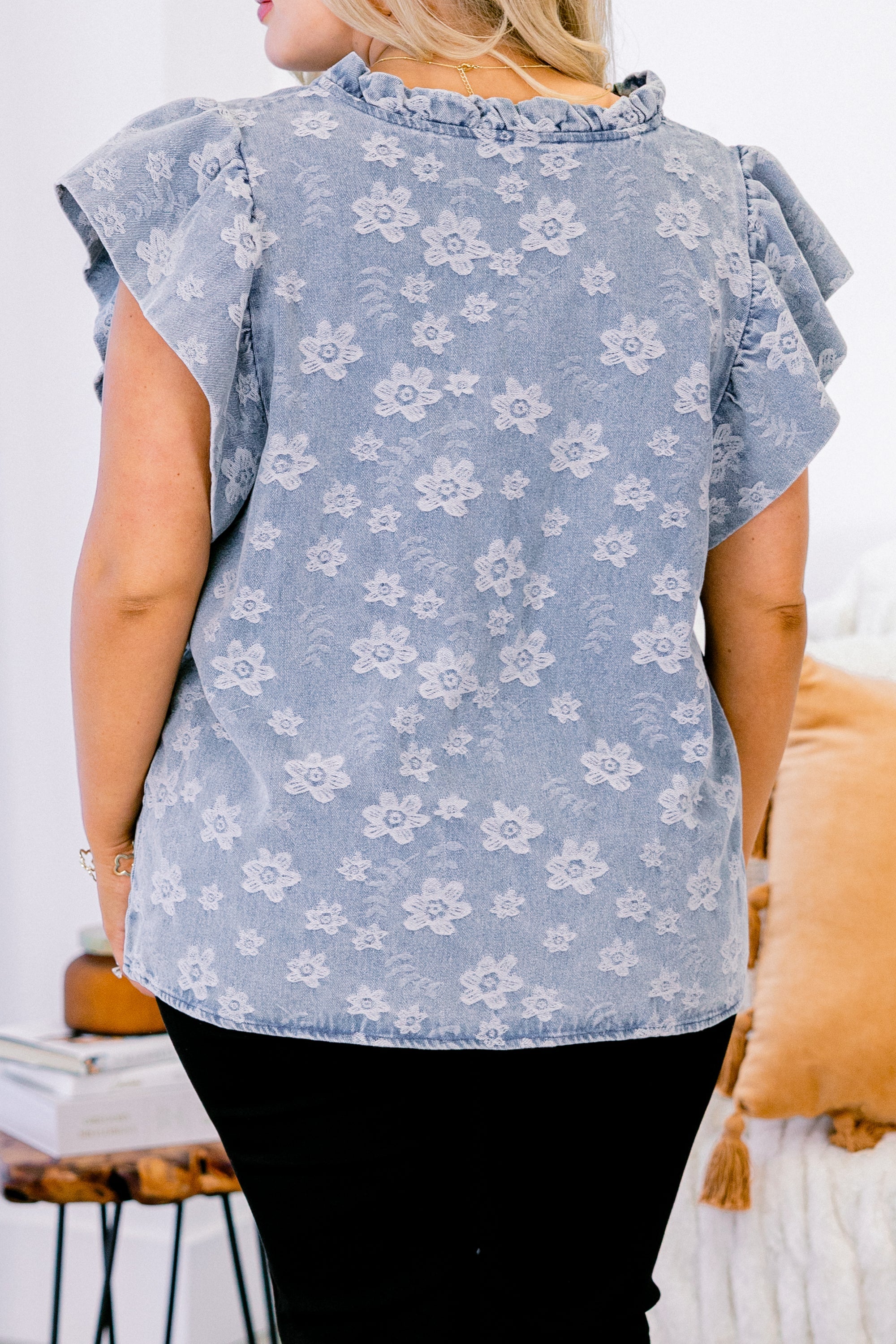 No More Clouds Top, Denim