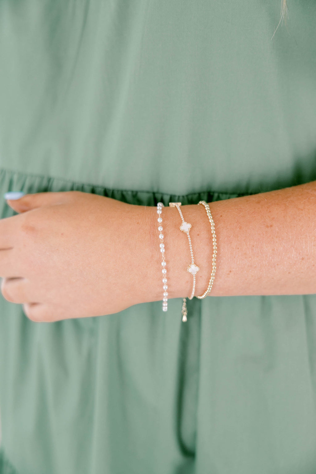 No Reason To Wait Bracelet Set, Gold