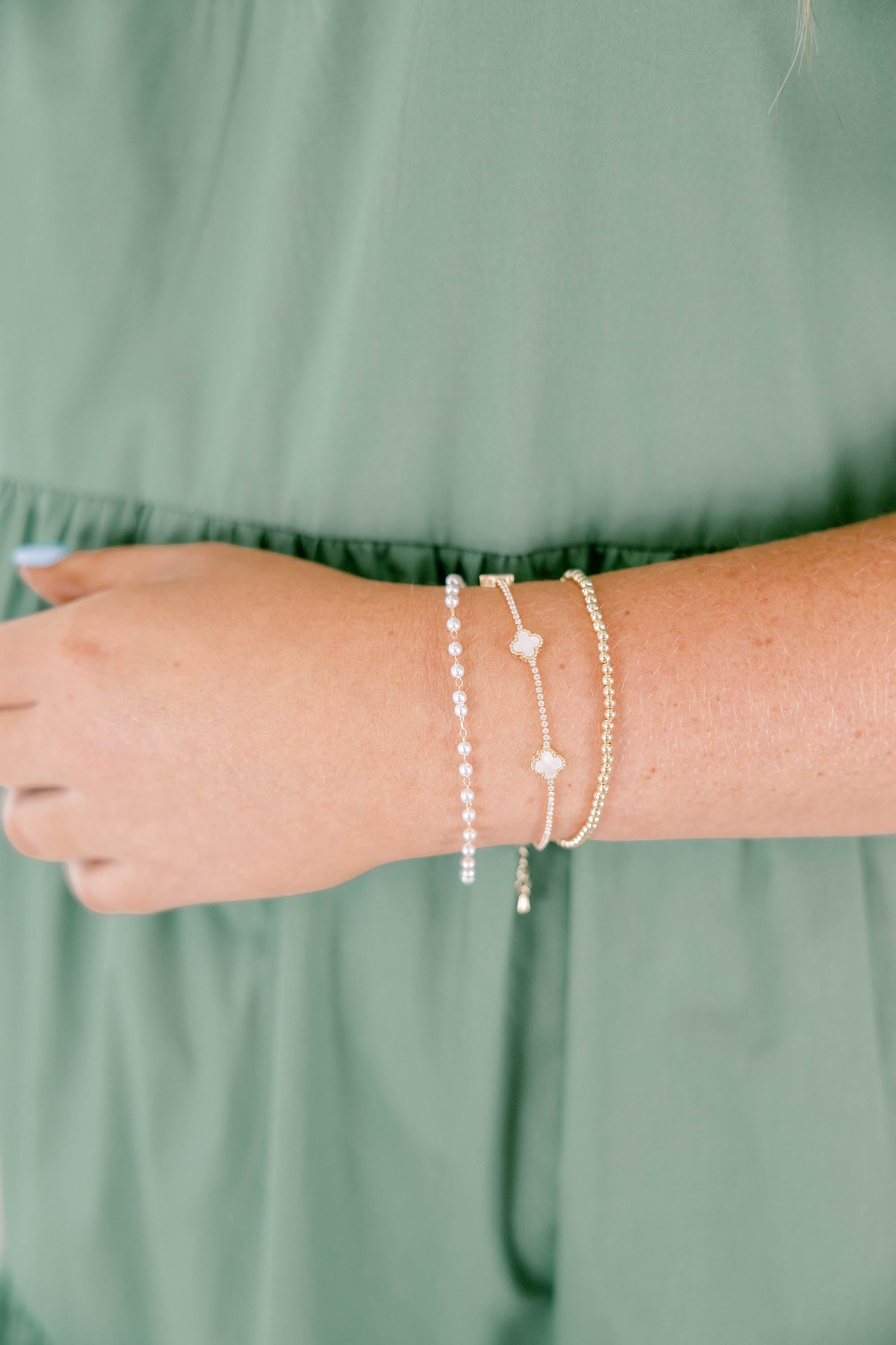 No Reason To Wait Bracelet Set, Gold