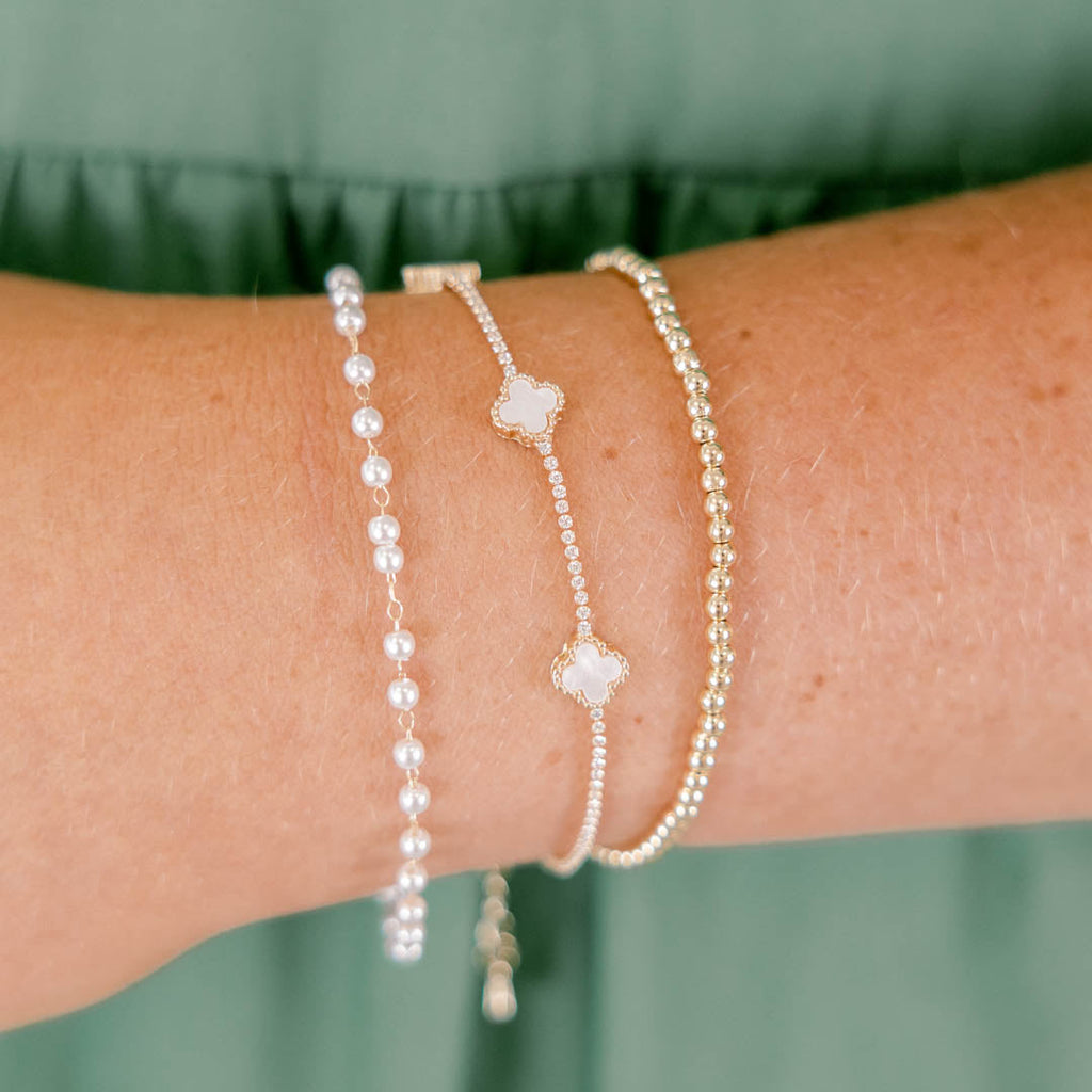 No Reason To Wait Bracelet Set, Gold
