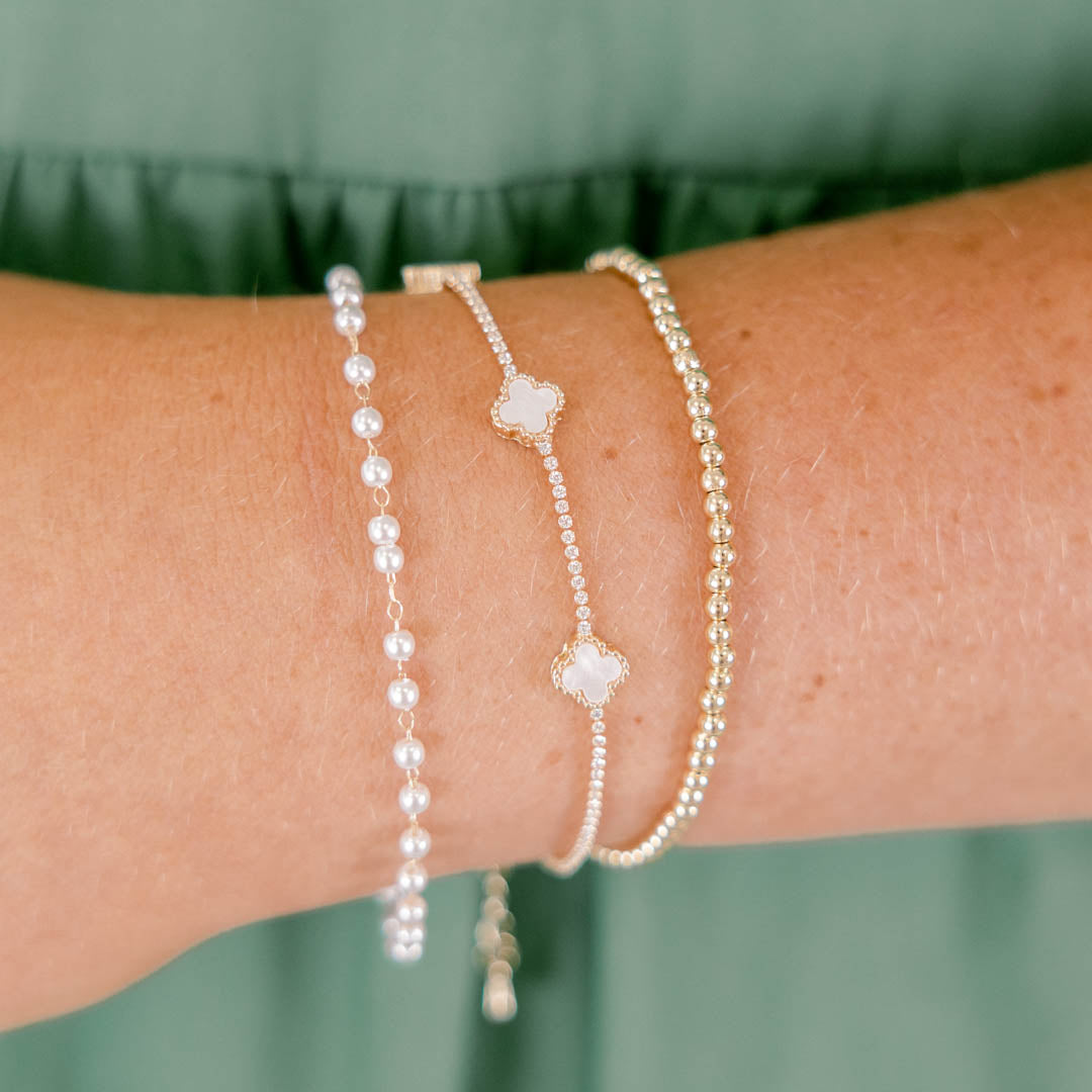 No Reason To Wait Bracelet Set, Gold