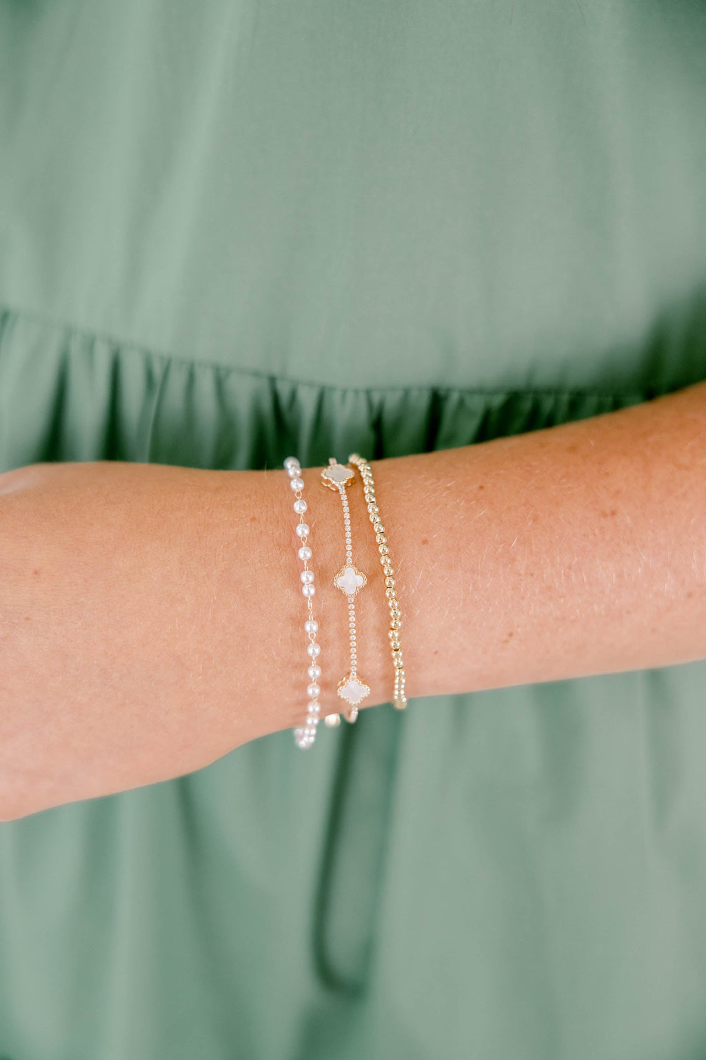 No Reason To Wait Bracelet Set, Gold
